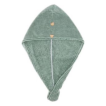 1 pc Women Soft Pinstripe Hair Towel for Bathroom Vacation Business Travel