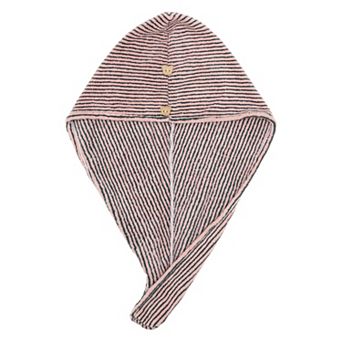 1 pc Women Soft Pinstripe Hair Towel for Bathroom Vacation Business Travel