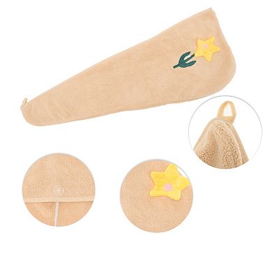 1 Pc Women Soft Flowers Hair Towel for Bathroom Vacation Business Travel