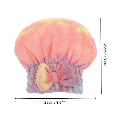 Water-absorbent Bow Gradient Hair Towel 1 Pc