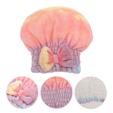 Water-absorbent Bow Gradient Hair Towel 1 Pc
