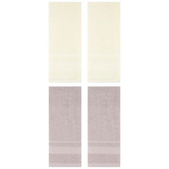 4 Pack Solid Hand Towels, 100% Cotton for Bathroom Soft Absorbent Gifts Towel 13"x29"