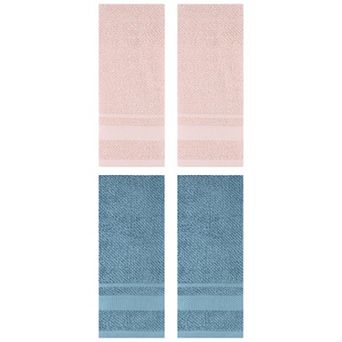 4 Pack Solid Hand Towels, 100% Cotton for Bathroom Soft Absorbent Gifts Towel 13"x29"