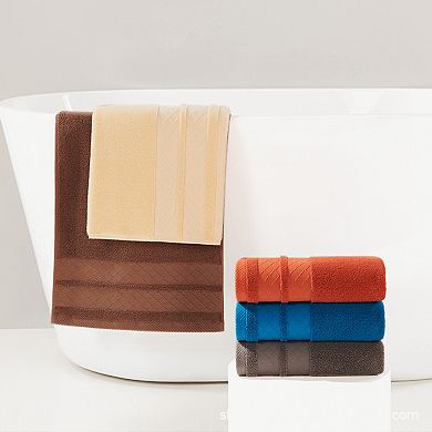 4 Pack Cotton Soft Decorative Hand Towels, Geometry Pattern Hand Towel for Bathroom 14"x30"