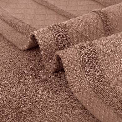 4 Pack Cotton Soft Decorative Hand Towels, Geometry Pattern Hand Towel for Bathroom 14"x30"