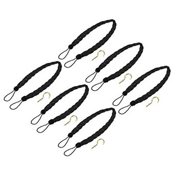 6 pc 23" Curtain Tiebacks Braid Drapery Holdback Holder with Hooks