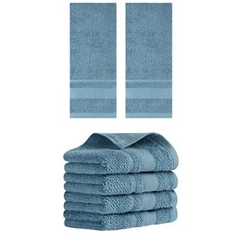 6 Pack Solid Hand Towels, 100% Cotton for Bathroom Soft Absorbent Gifts Towel 13"x29"