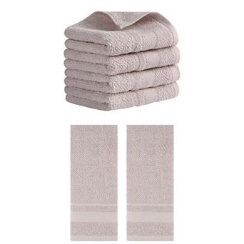 6 Pack Solid Hand Towels, 100% Cotton for Bathroom Soft Absorbent Gifts Towel 13"x29"
