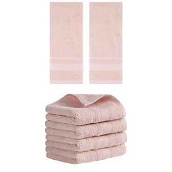 6 Pack Solid Hand Towels, 100% Cotton for Bathroom Soft Absorbent Gifts Towel 13"x29"