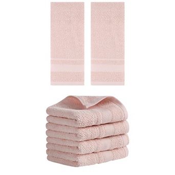 6 Pack Solid Hand Towels, 100% Cotton for Bathroom Soft Absorbent Gifts Towel 13"x29"
