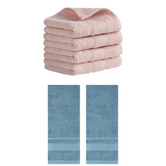 6 Pack Solid Hand Towels, 100% Cotton for Bathroom Soft Absorbent Gifts Towel 13"x29"