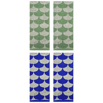 4 Pack Cotton Hand Towels, Geometric Absorbent Soft Decorative Hand Towel 13"x29"