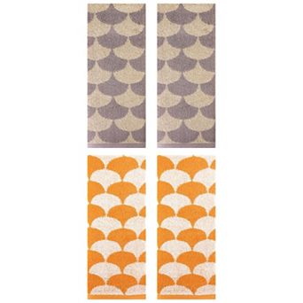 4 Pack Cotton Hand Towels, Geometric Absorbent Soft Decorative Hand Towel 13"x29"