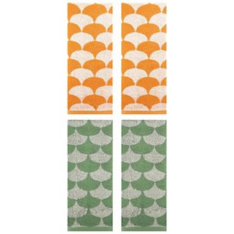 4 Pack Cotton Hand Towels, Geometric Absorbent Soft Decorative Hand Towel 13"x29"