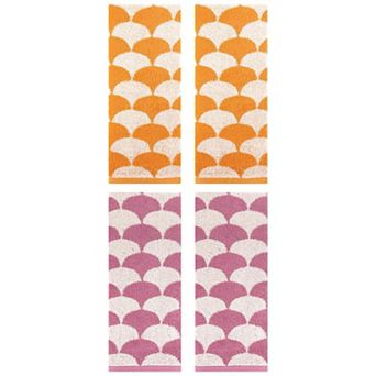 4 Pack Cotton Hand Towels, Geometric Absorbent Soft Decorative Hand Towel 13"x29"