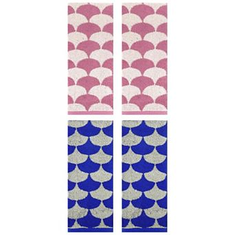 4 Pack Cotton Hand Towels, Geometric Absorbent Soft Decorative Hand Towel 13"x29"