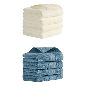 8 Pack Solid Hand Towels, 100% Cotton for Bathroom Soft Absorbent Gifts Towel 13"x29"