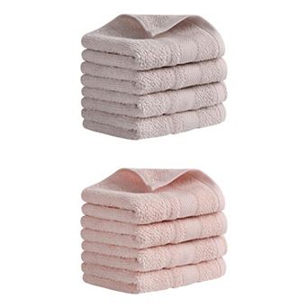 8 Pack Solid Hand Towels, 100% Cotton for Bathroom Soft Absorbent Gifts Towel 13"x29"
