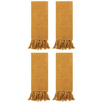 4 Pack Decorative Turkish Hand Towels, Cotton Absorbent Soft Bath Towel Set 14"x30"