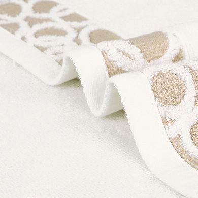 6 Pack Cotton Jacquard Hand Towels, 13"x29" Home Soft Absorbent Hand Towel for Bathroom