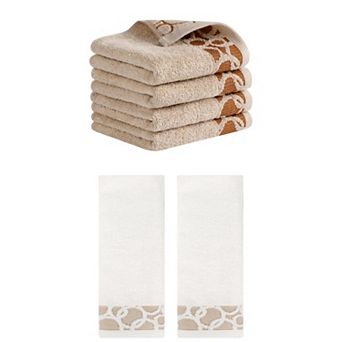 6 Pack Cotton Jacquard Hand Towels, 13"x29" Home Soft Absorbent Hand Towel for Bathroom