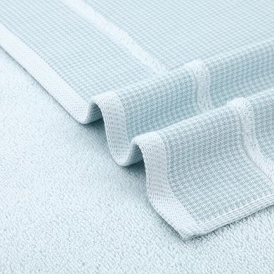 4 Pack Bathroom Striped Decorative Hand Towel Set Cotton Face Towels 14"x28"