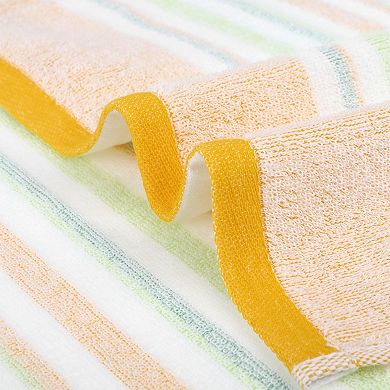 4 Pack Striped Pattern Hand Towels 13"x27" Cotton Soft Absorbent Hand Towel