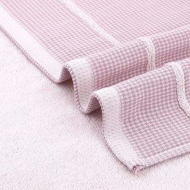 8 Pack Bathroom Striped Decorative Hand Towel Set Cotton Face Towels 14"x28"