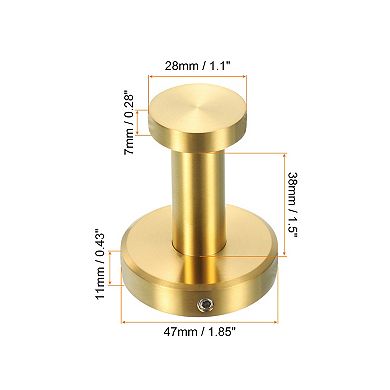 Towel Hooks for Hanging, 4Pcs 304 Stainless Steel Round Mounted Hanger