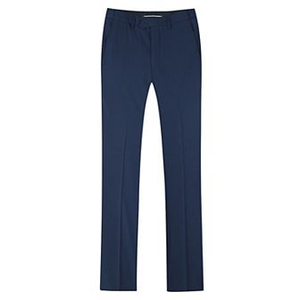 Men’s Flat Front Formal Slacks Slim Fit Stretch Dress Pants Office Wear