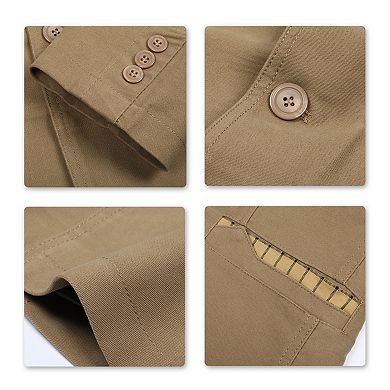 Mens Slim Fit Blazer 2-Button Lightweight Casual Jacket with Breathable Design
