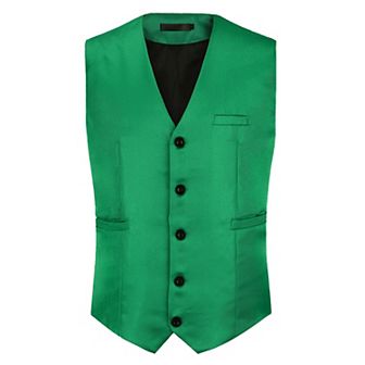 Men’s Slim Fit V-Neck Waistcoat Vest 5-Button Formal & Casual