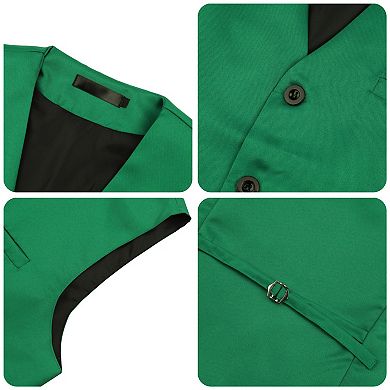 Men’s Slim Fit V-Neck Waistcoat Vest 5-Button Formal & Casual