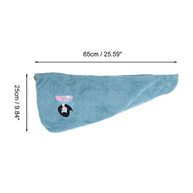 Water-absorbent Embroidery Hair Towel 1 Pc