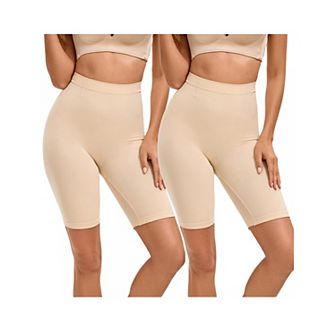 2 Packs Women's Control Waist High Elasticity Thigh Shapers High-Waisted Hip Lifter Control Panties