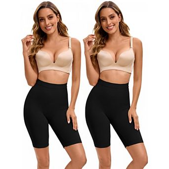 2 Packs Women's Control Waist High Elasticity Thigh Shapers High-Waisted Hip Lifter Control Panties