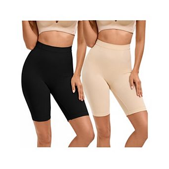 2 Packs Women's Control Waist High Elasticity Thigh Shapers High-Waisted Hip Lifter Control Panties