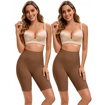 2 Packs Women's Control Waist High Elasticity Thigh Shapers High-Waisted Hip Lifter Control Panties