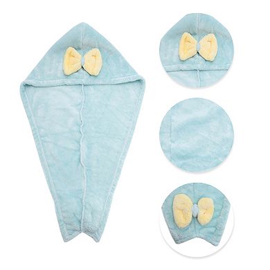 Water-absorbent Double Bow Hair Towel 1 Pc