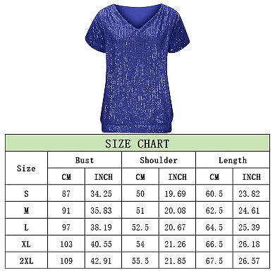 Women Sequin Top Sparkle Sleeveless Shimmer Tanks Tops Summer V Neck Fashion Shirts for Party Night