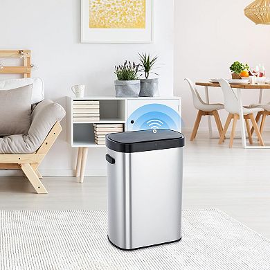 13 Gallon Automatic Trash Can with Lid, for Kitchen Bedroom Bathroom Office
