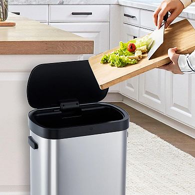 13 Gallon Automatic Trash Can with Lid, for Kitchen Bedroom Bathroom Office
