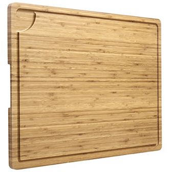 Large Cutting Board, Wood Cutting Board for Kitchen with Handles and Juice Groove