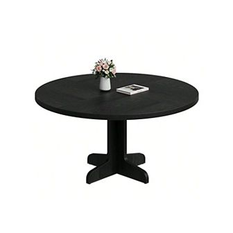 Round Dining Table For 4-6 People, 47 Inch Farmhouse Kitchen Table For Home Dining Room