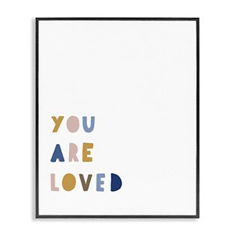 Stupell Home Decor You Are Loved Motivational Phrase Block Framed Wall Art