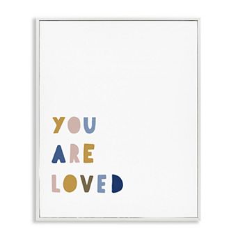 Stupell Home Decor You Are Loved Motivational Phrase Block Framed Wall Art