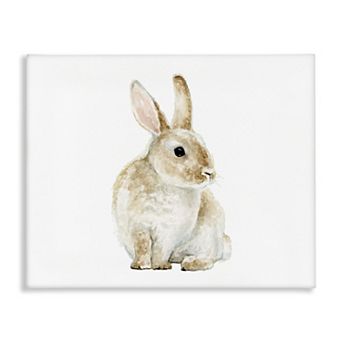 Stupell Home Decor Bunny Rabbit Watercolor Portrait Canvas Wall Art