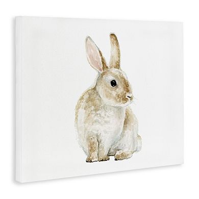 Stupell Home Decor Bunny Rabbit Watercolor Portrait Canvas Wall Art