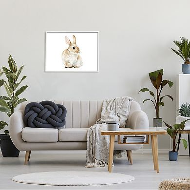 Stupell Home Decor Bunny Rabbit Watercolor Portrait Framed Wall Art