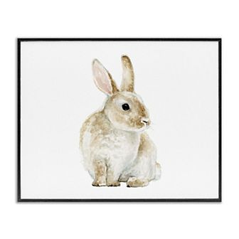 Stupell Home Decor Bunny Rabbit Watercolor Portrait Framed Wall Art